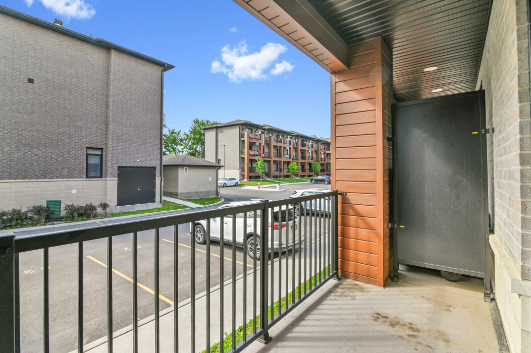 Scenic balcony view from a 2-bedroom townhouse in the Stittsville neighborhood.