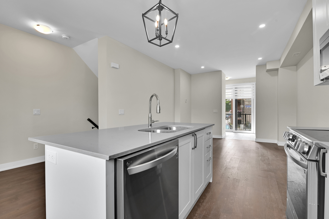 Stainless steel dishwasher in the kitchen of a 2-bedroom townhouse in Stittsville.