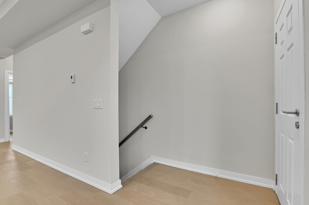 Entryway on the second floor of the 2-bedroom townhouse.