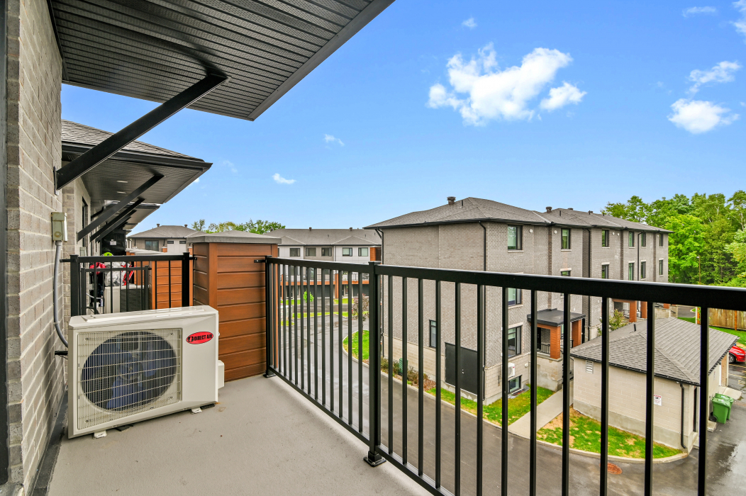 View from the master bedroom balcony of the Kanata townhouse.